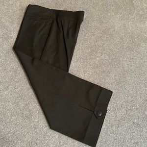 EUC WIDE LEG LADIES CROPPED PANTS 600west sz 12 in rich medium green